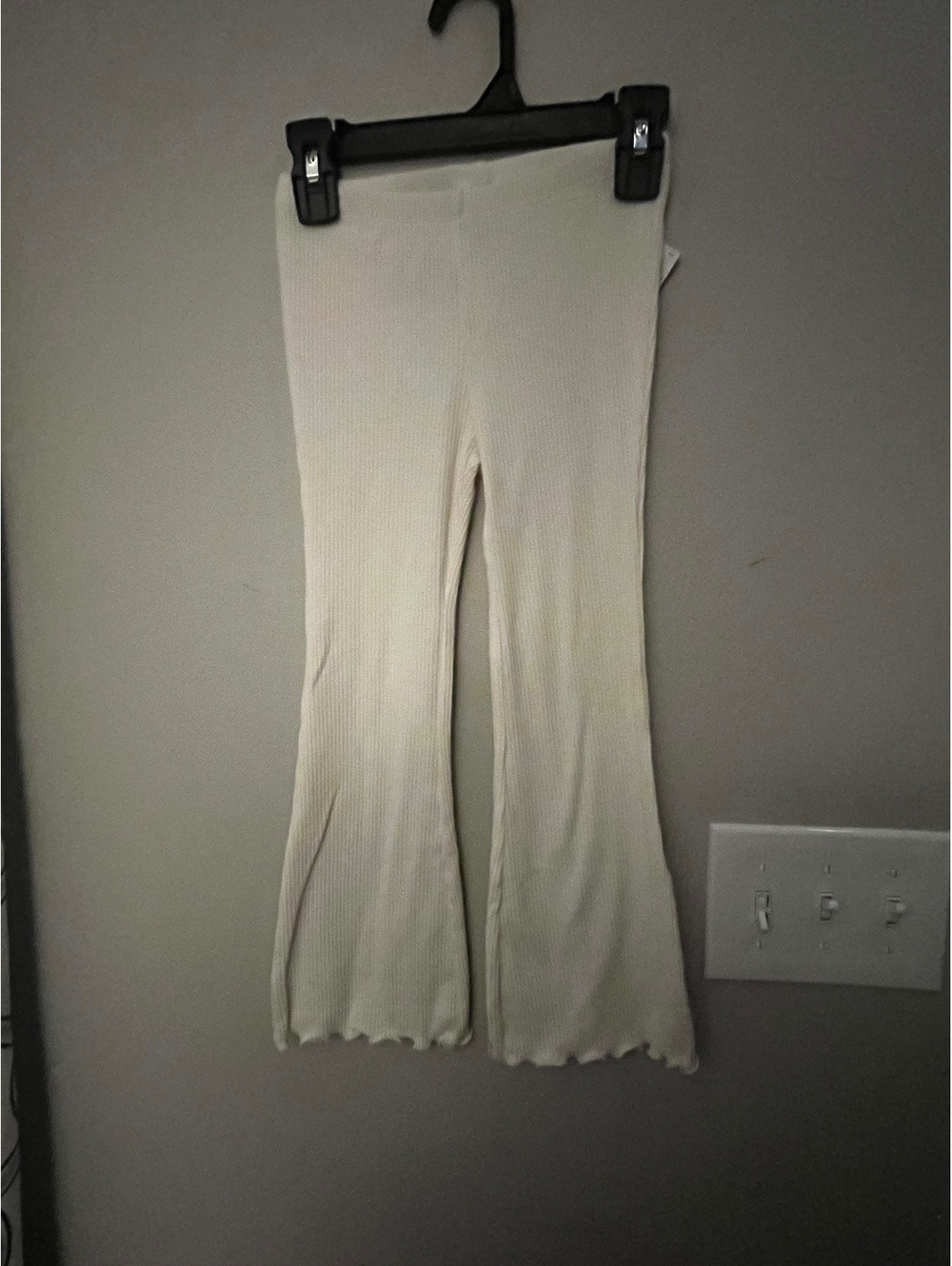 Old Navy Girls' White Ribbed Flared Pants Size 5T